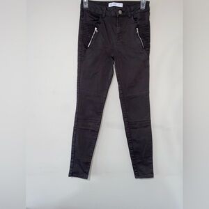 Zara Black moto Jeggings Sleek and Comfortable